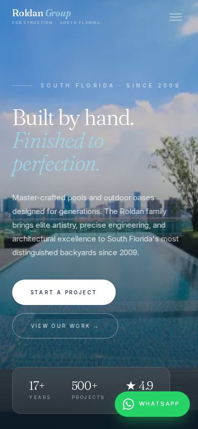 Roldan Group — the live site on a phone